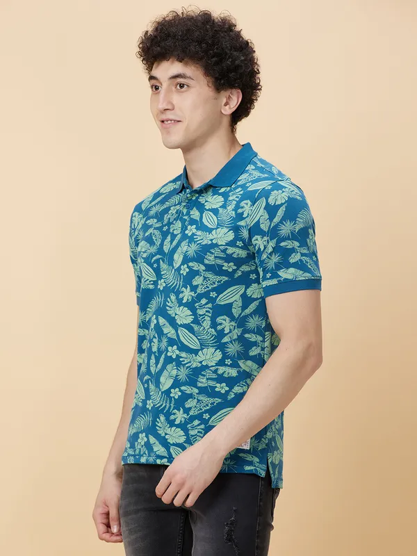 Being Human Men Regular Fit T-Shirts-Deep Ocean