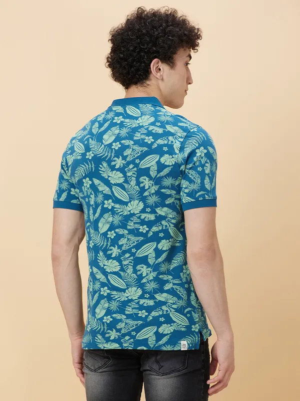 Being Human Men Regular Fit T-Shirts-Deep Ocean