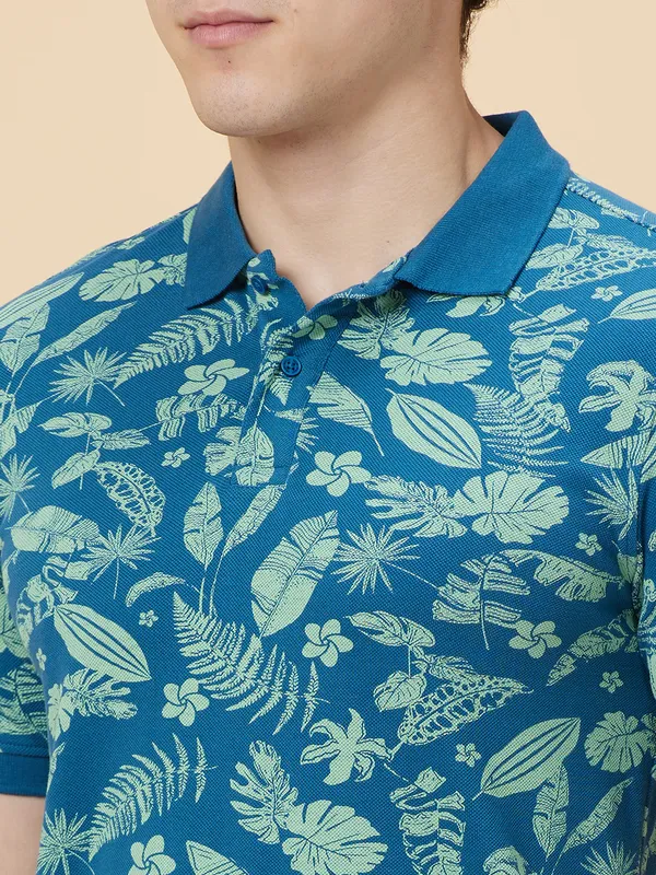Being Human Men Regular Fit T-Shirts-Deep Ocean
