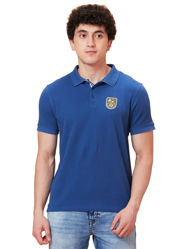 Being Human Clothing Men Regular Fit T-Shirts-Midlight Blue
