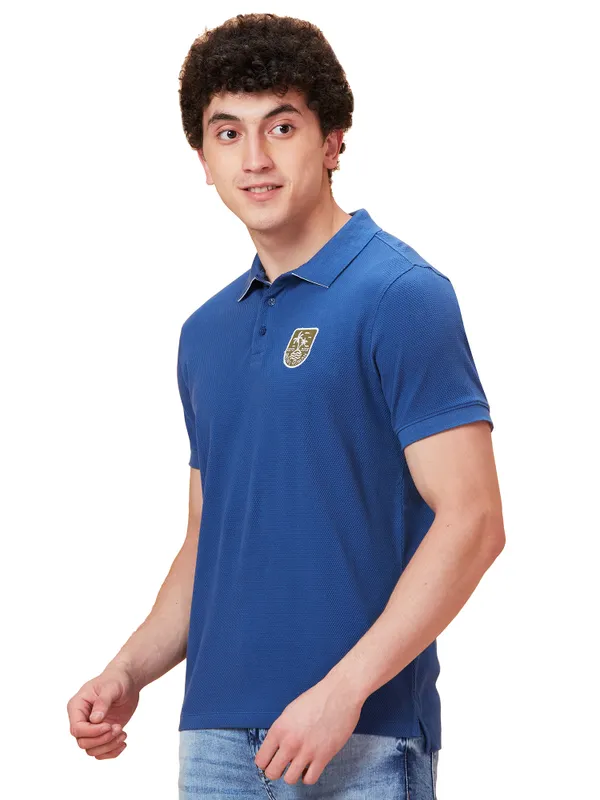 Being Human Clothing Men Regular Fit T-Shirts-Midlight Blue