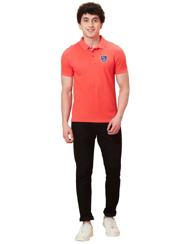 Being Human Clothing Men Regular Fit T-Shirts-Rediant Red