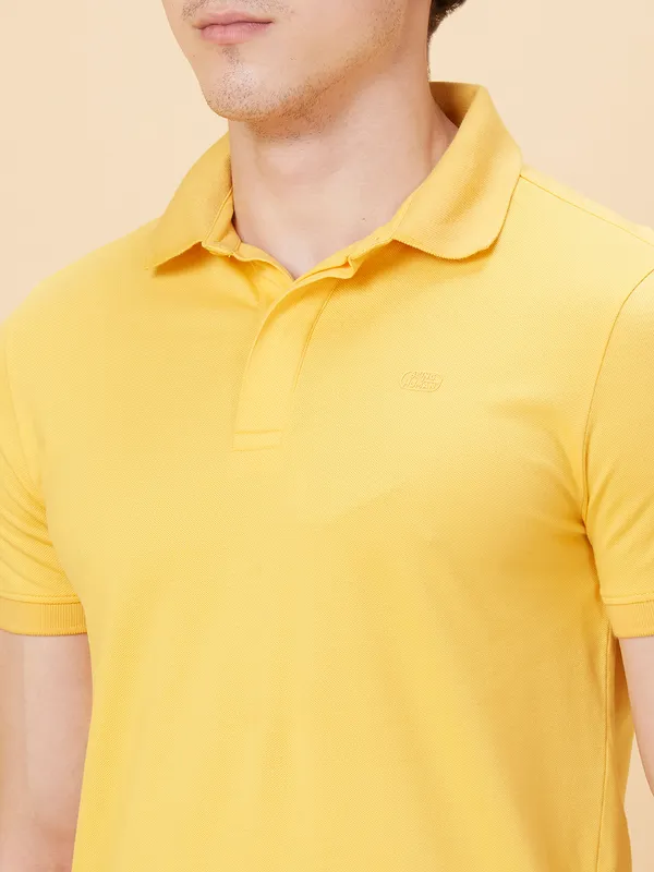 Being Human Men Regular Fit T-Shirts-Yellow