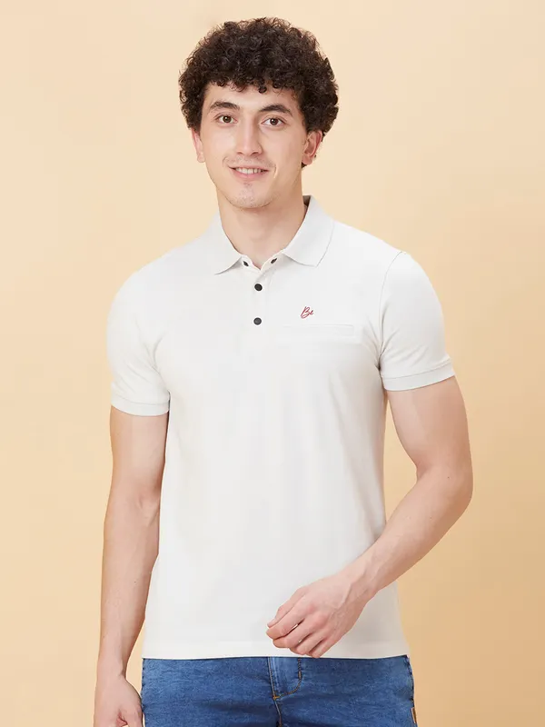 Being Human Men Regular Fit T-Shirts-Lt.Grey
