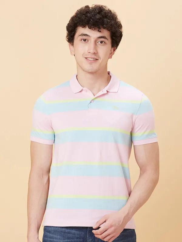 Being Human Clothing Men Regular Fit T-Shirts-Pastel Pink