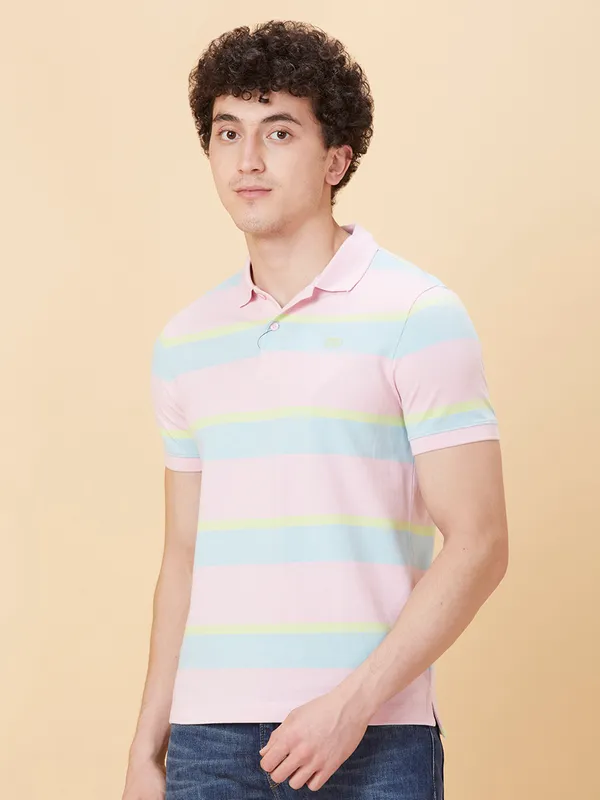 Being Human Clothing Men Regular Fit T-Shirts-Pastel Pink