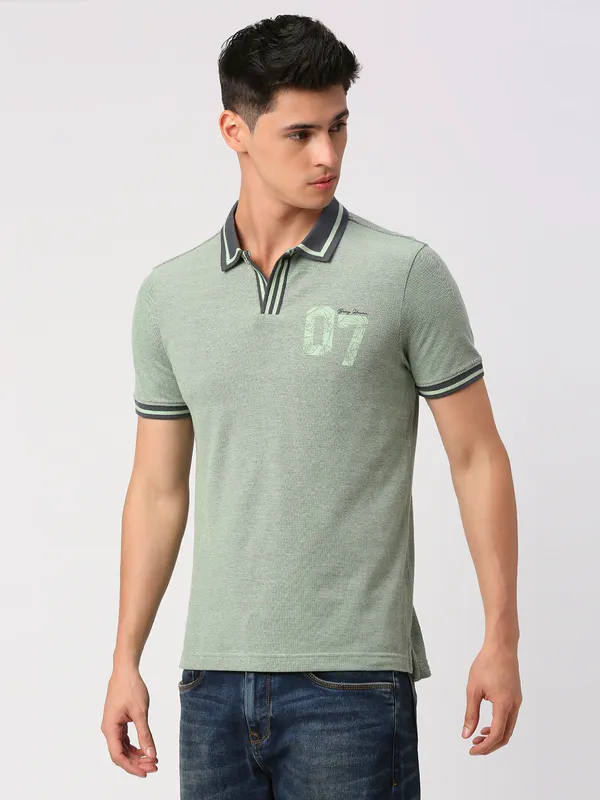 Being Human Men Regular Fit T-Shirts-Green Foam