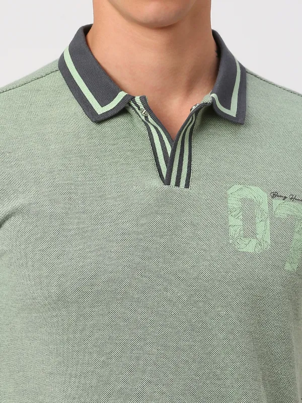 Being Human Men Regular Fit T-Shirts-Green Foam