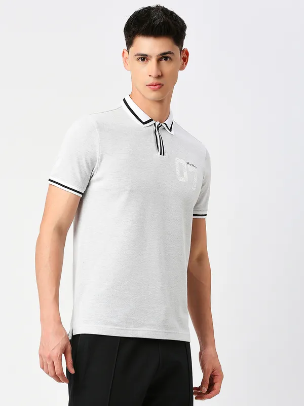 Being Human Men Regular Fit T-Shirts-Grey