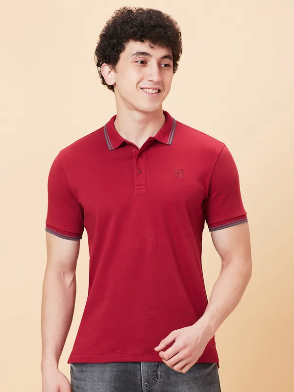Being Human Clothing Men Regular Fit T-Shirts-Marron