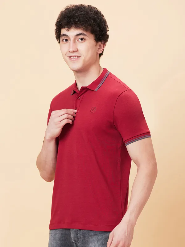 Being Human Clothing Men Regular Fit T-Shirts-Marron