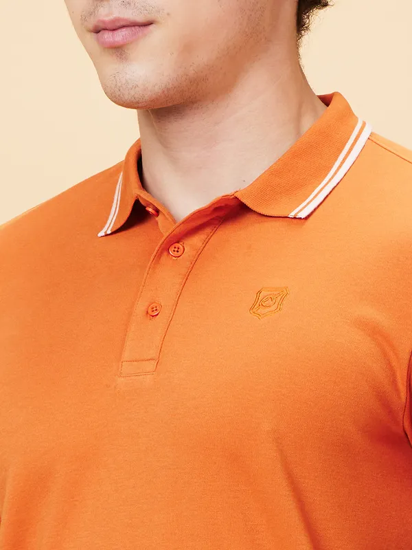 Being Human Clothing Men Regular Fit T-Shirts-Rust