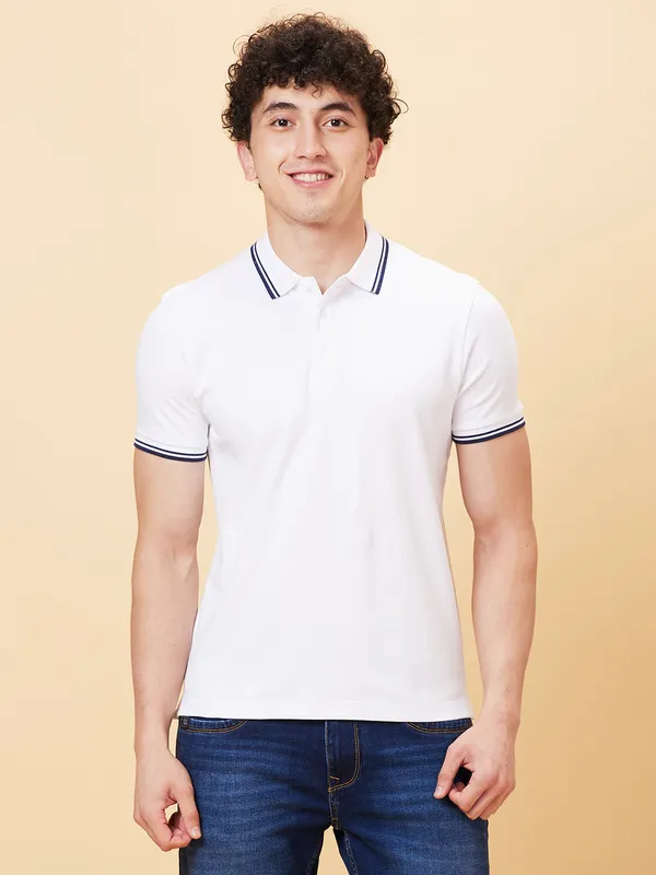 Being Human Clothing Men Regular Fit T-Shirts-White