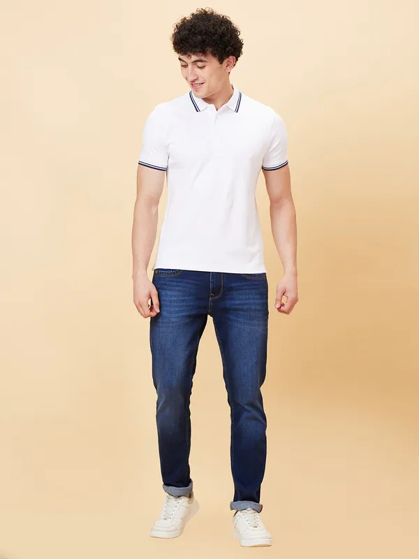 Being Human Clothing Men Regular Fit T-Shirts-White