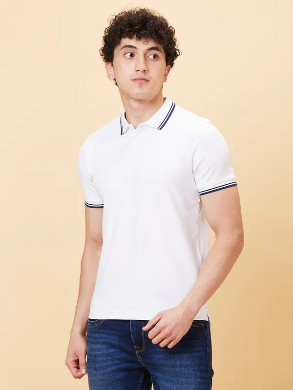 Being Human Clothing Men Regular Fit T-Shirts-White