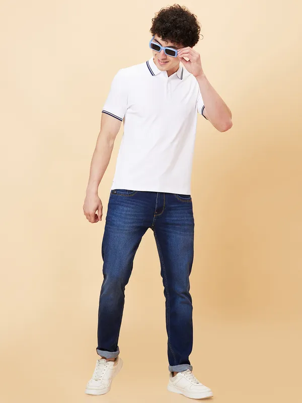 Being Human Clothing Men Regular Fit T-Shirts-White