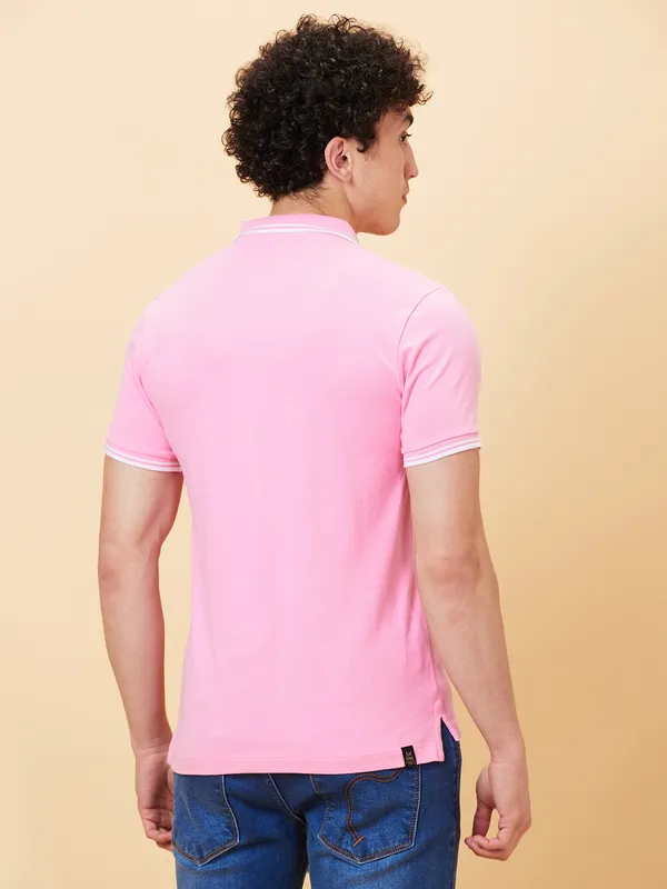 Being Human Men Regular Fit T-Shirts-Sachet Pink