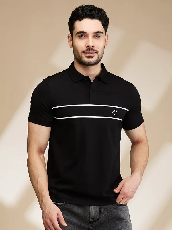 Being Human Clothing Mens-Top Polo Neck Black