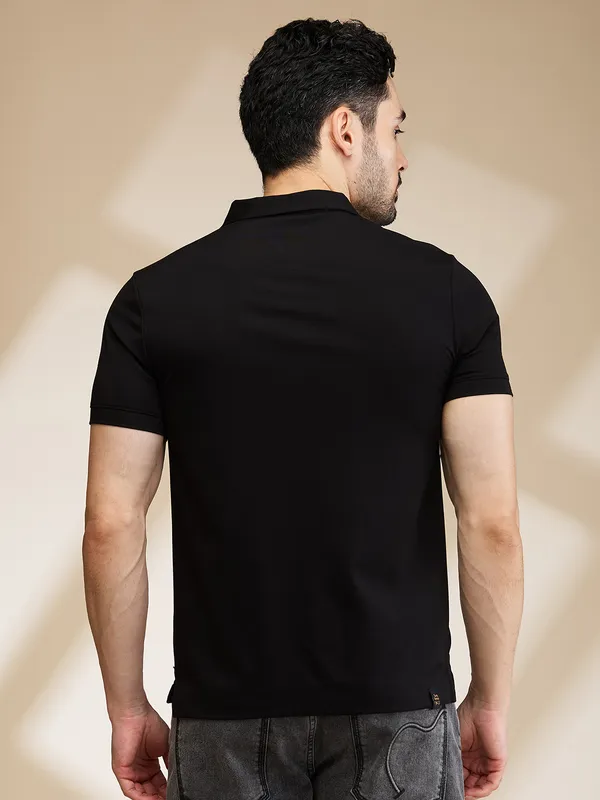 Being Human Clothing Mens-Top Polo Neck Black