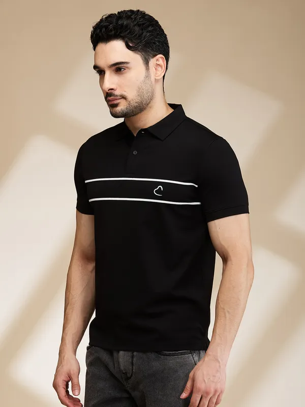 Being Human Clothing Mens-Top Polo Neck Black