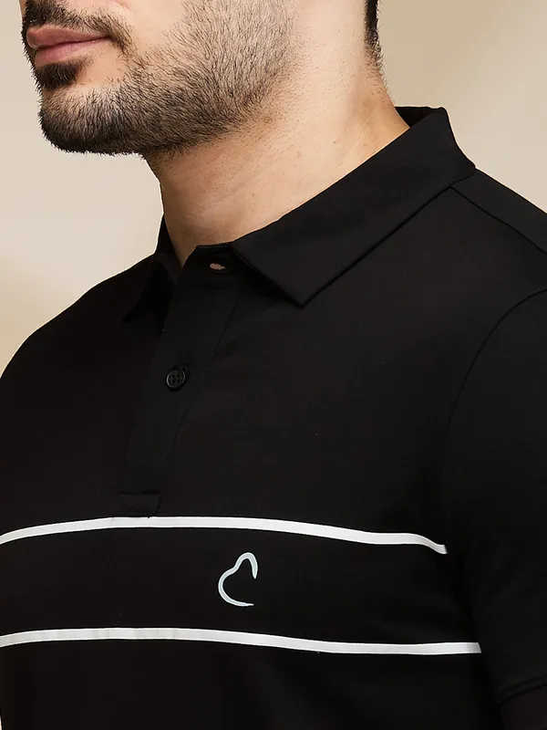 Being Human Clothing Mens-Top Polo Neck Black
