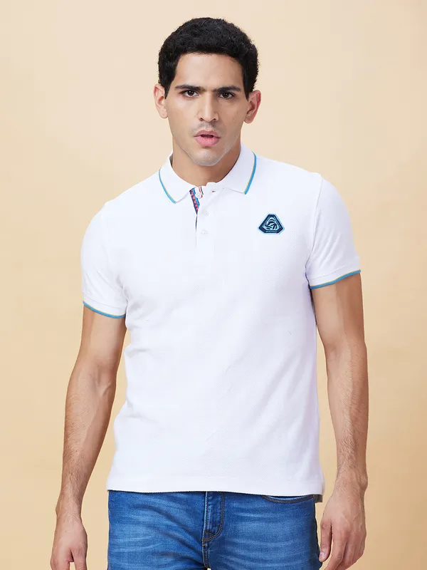 Being Human Clothing Mens-Top Polo Neck White