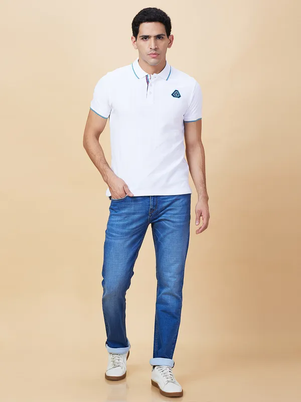 Being Human Clothing Mens-Top Polo Neck White