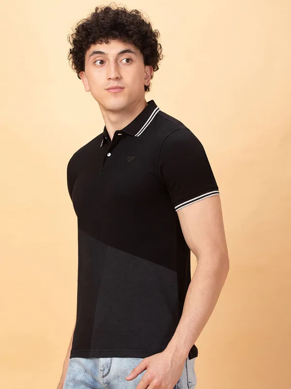 Being Human Clothing Mens-Top Polo Neck Black