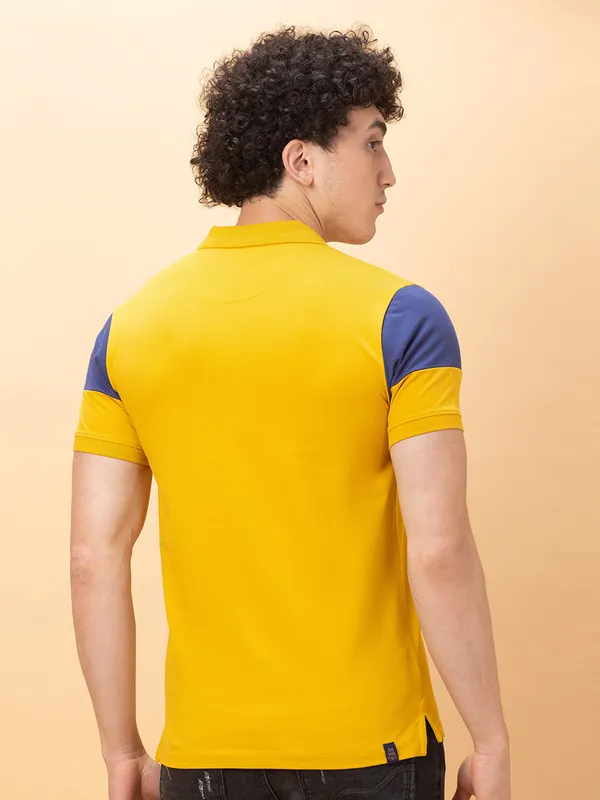 Being Human Mens Top Polo Neck Mustard