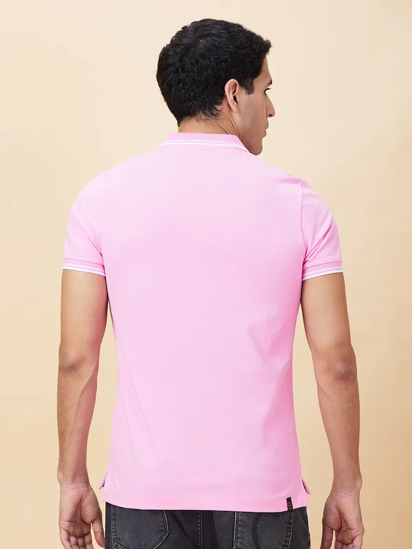Being Human Clothing Mens-Top Polo Neck Peach