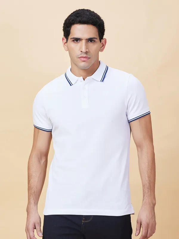 Being Human Clothing Mens-Top Polo Neck White