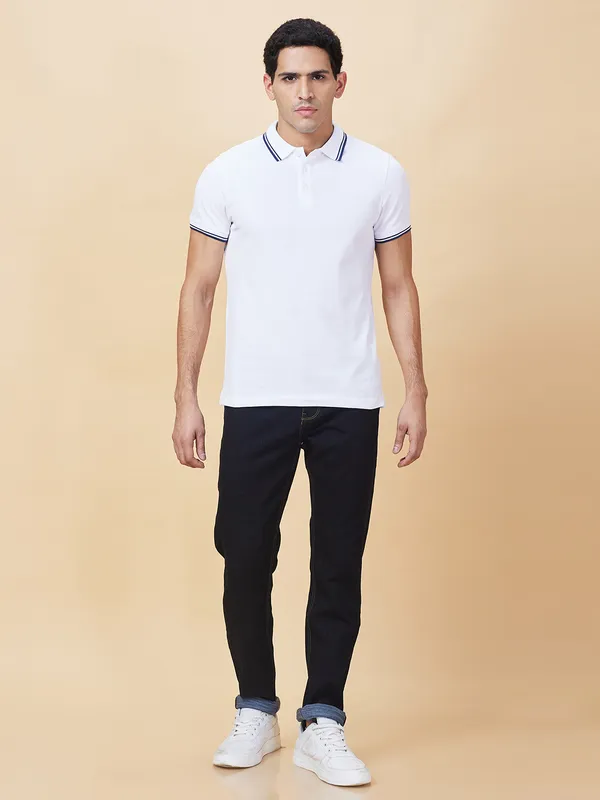 Being Human Clothing Mens-Top Polo Neck White
