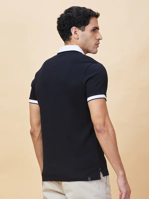 Being Human Clothing Mens-Top Polo Neck Black