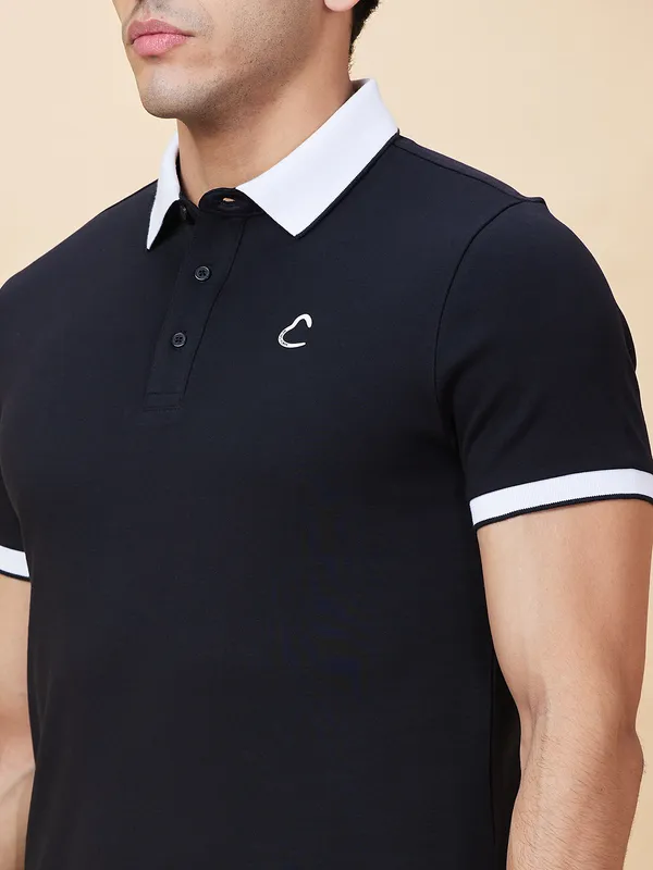 Being Human Clothing Mens-Top Polo Neck Black
