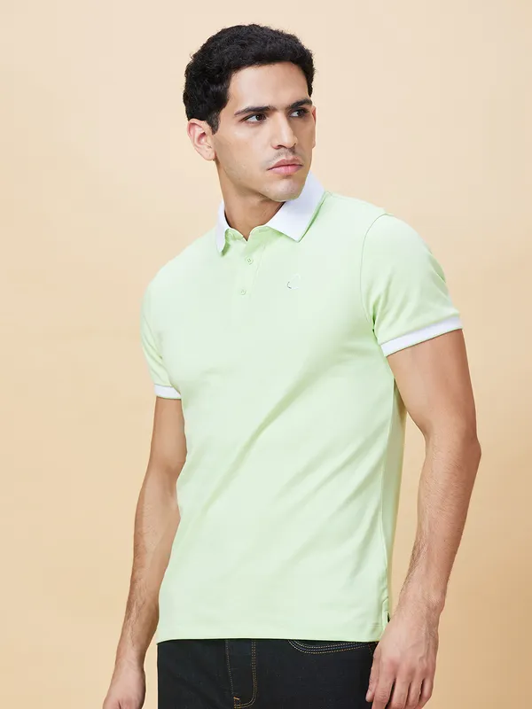 Being Human Clothing Mens-Top Polo Neck Peppermint