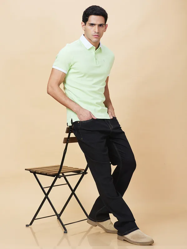 Being Human Clothing Mens-Top Polo Neck Peppermint