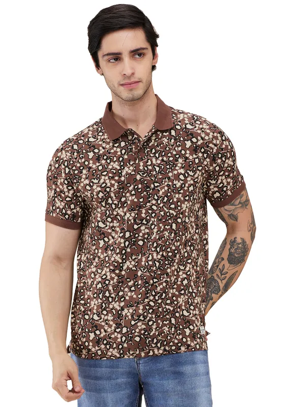 Being Human Clothing Mens-Top Polo Neck Brown