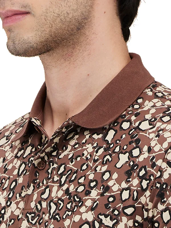 Being Human Clothing Mens-Top Polo Neck Brown
