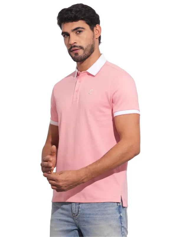 Being Human Mens-Top Polo Neck Dusty Pink