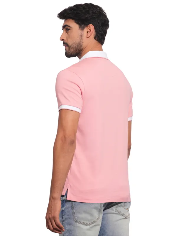 Being Human Mens-Top Polo Neck Dusty Pink