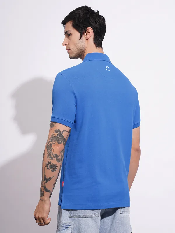 Being Human Men's Blue Captain America Polo T-shirt