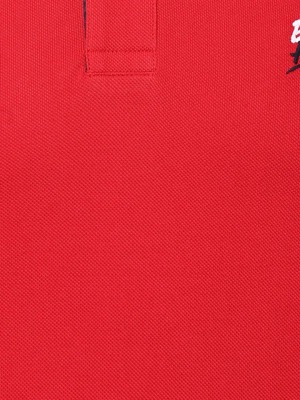 Being Human Regular Fit Men Polo Neck T-Shirts-Tango Red