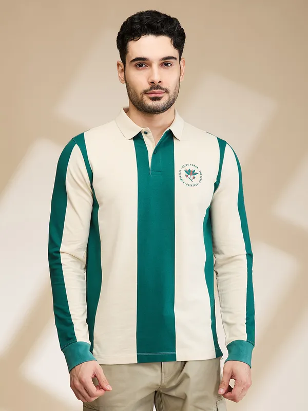 Being Human Clothing Mens-Top Polo Neck Chalk