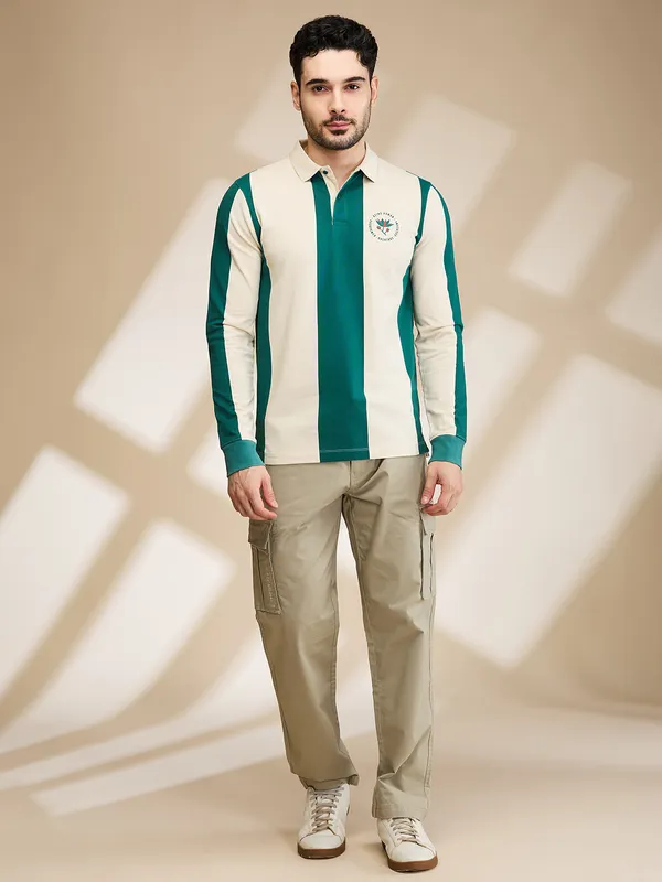 Being Human Clothing Mens-Top Polo Neck Chalk