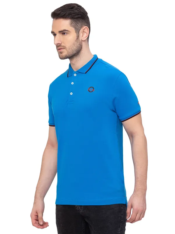 Being Human Clothing Men Regular Fit Collared T-Shirts-Royal Blue