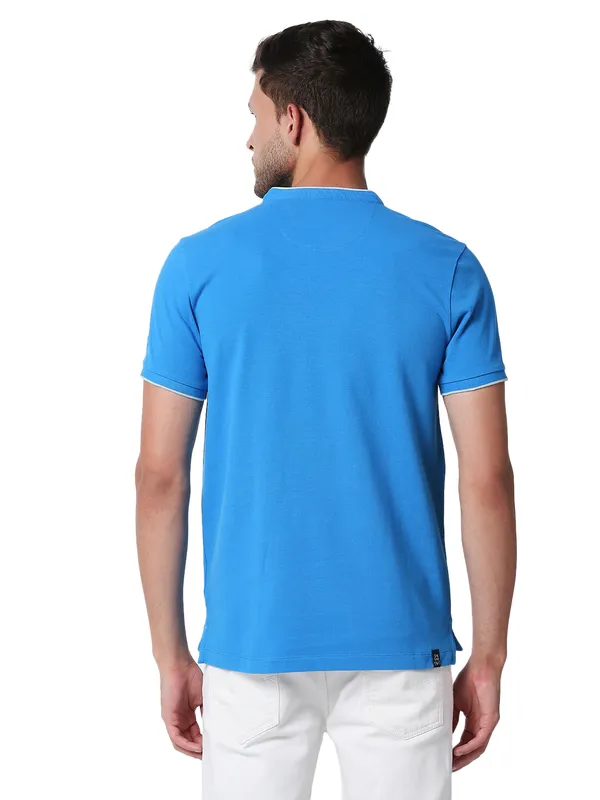 Being Human Clothing Men Regular Fit Collared T-Shirts-Blue
