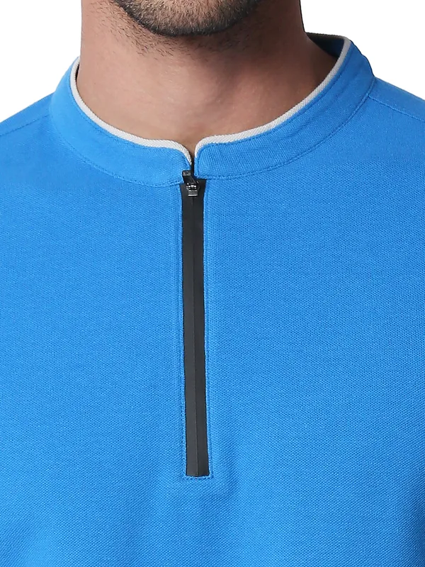 Being Human Clothing Men Regular Fit Collared T-Shirts-Blue