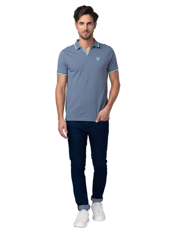 Being Human Clothing Men Regular Fit Polo Neck T-Shirts-Flint Stone