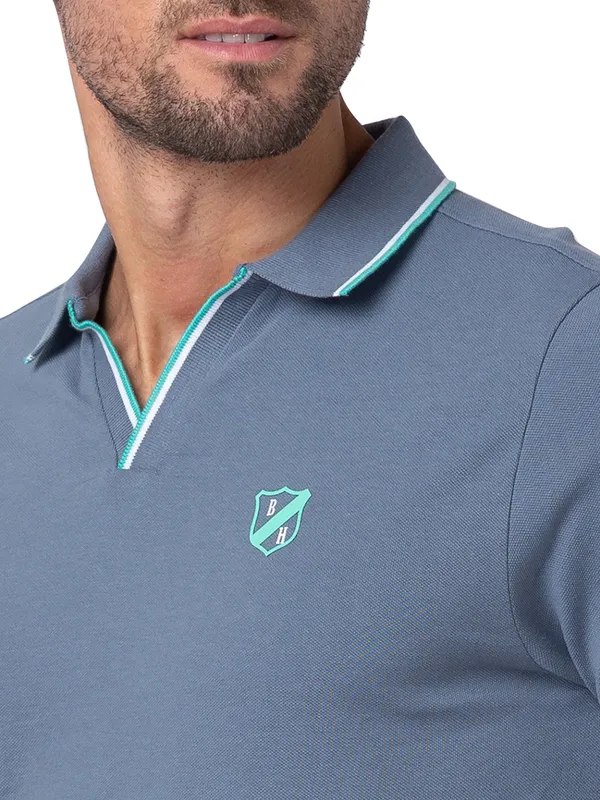 Being Human Clothing Men Regular Fit Polo Neck T-Shirts-Flint Stone