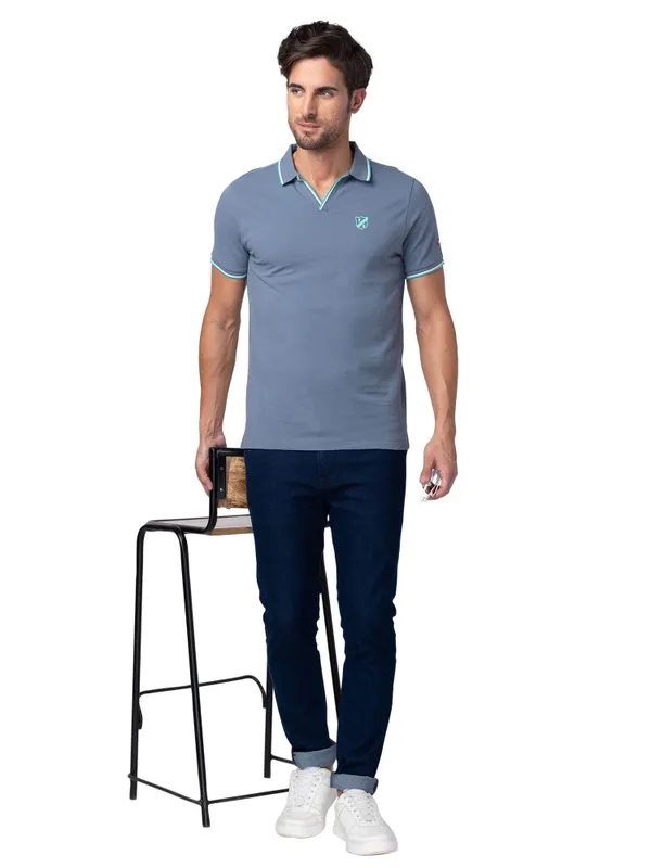 Being Human Clothing Men Regular Fit Polo Neck T-Shirts-Flint Stone